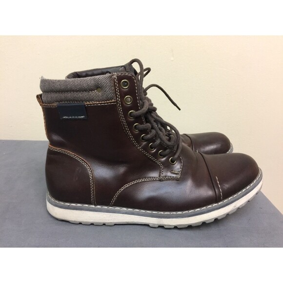 Call it Spring Men winter faux fur lining boots brown size 9.5 - Picture 4 of 11